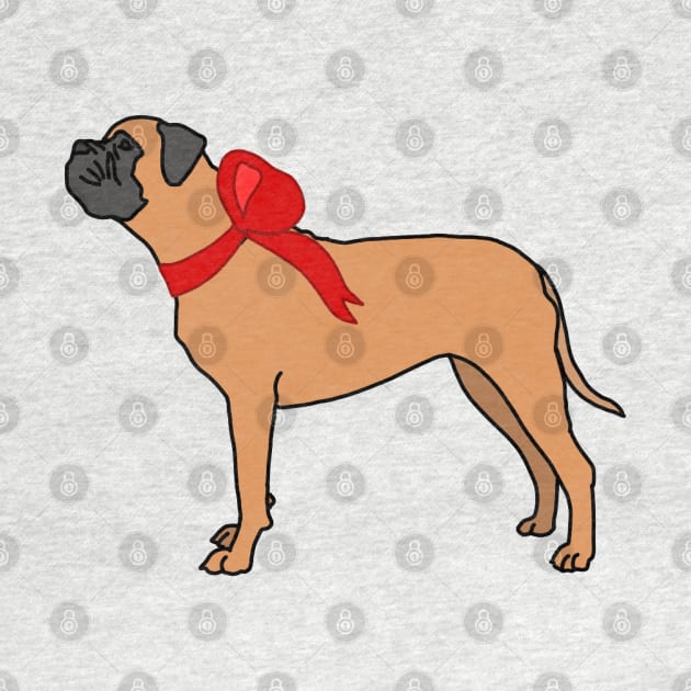 Festive Bull Mastiff by Art by Lex